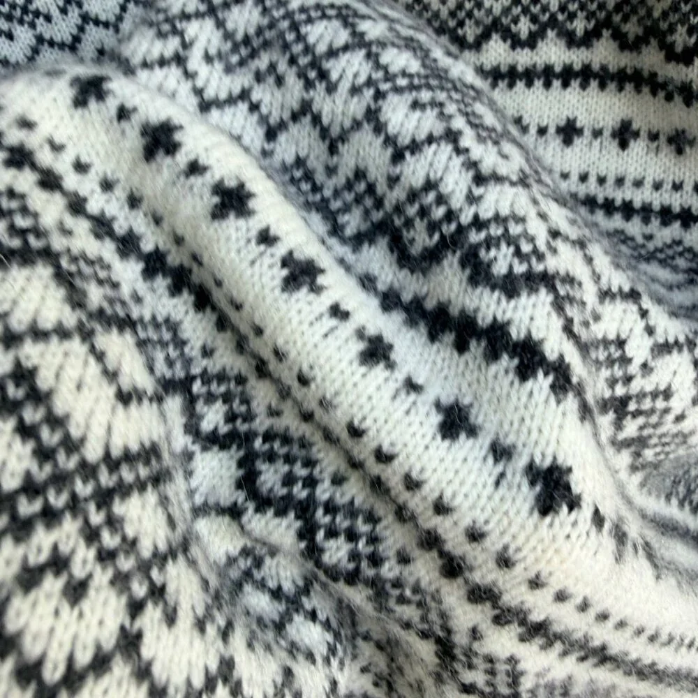 J. Crew Long Sleeve Crew Neck Fair Isle Lamb Wool Blend Sweater Men's Size M